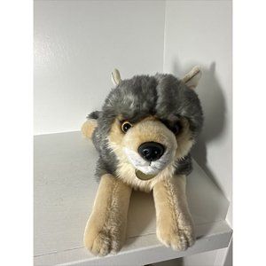 Plush WOLF Dog  Stuffed Animal Realistic Mitosis By Aurora